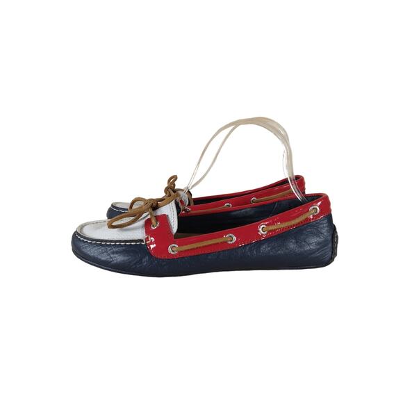 Sperry Red and Blue Women's flats/moccasin - Picture 3 of 9